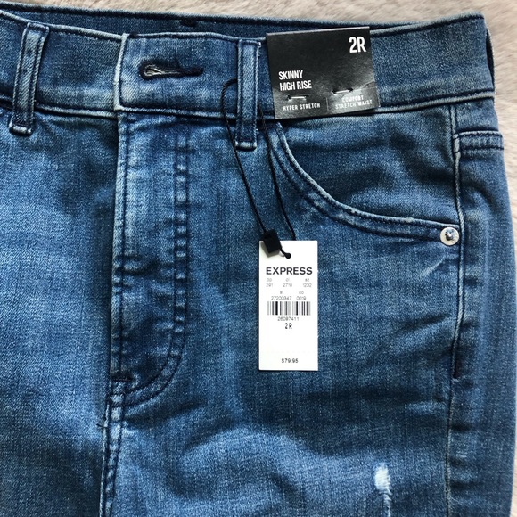 NWT Express skinny distressed Jeans - Picture 2 of 7